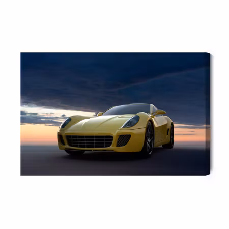 Canvastavla - Sports Car and Clouds