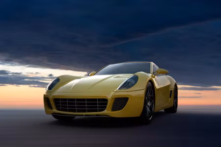 Canvastavla - Sports Car and Clouds