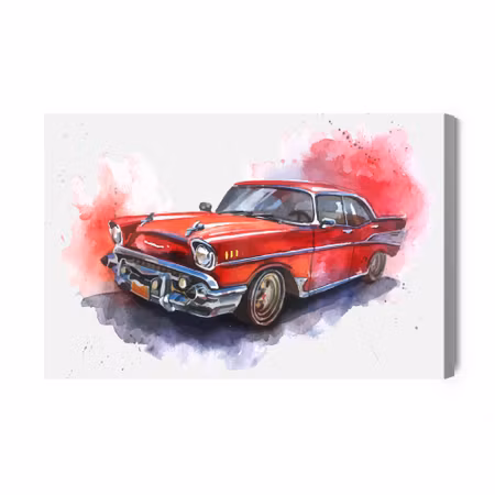 Canvastavla - Old Car in Watercolours