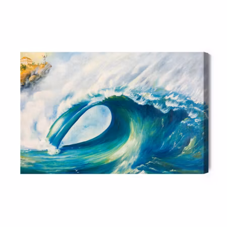 Canvastavla - Sea with Giant Wave