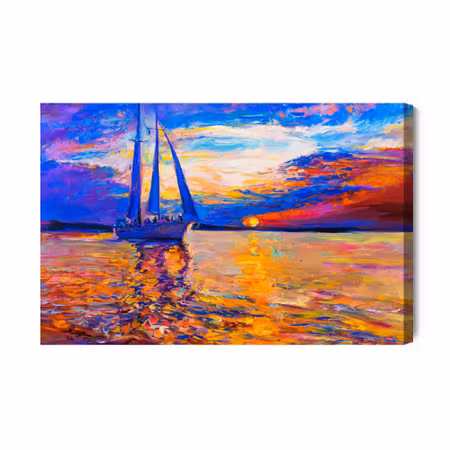 Canvastavla - Colorful Sunset By the Sea