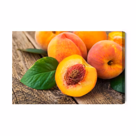Canvastavla - Peaches on Wood