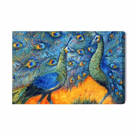 Canvastavla - Colorful Peacocks
