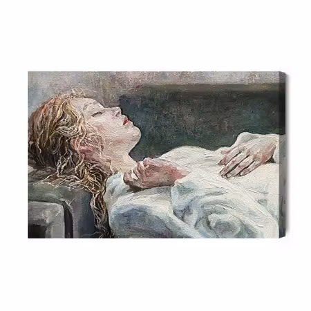 Canvastavla - Sleeping Young Woman