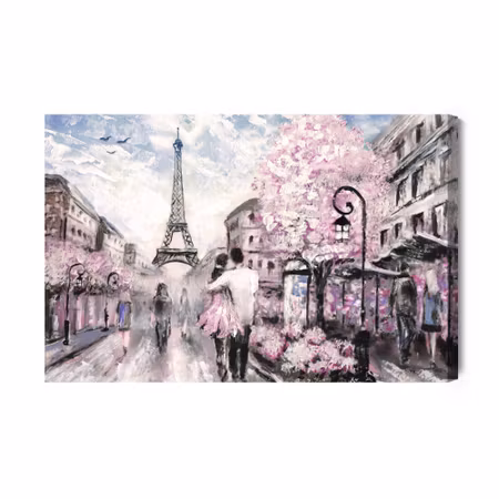 Canvastavla - Strollers on the Streets of Paris