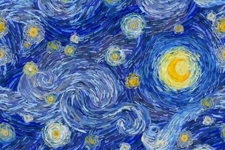 Canvastavla - Starry Night in the Style of