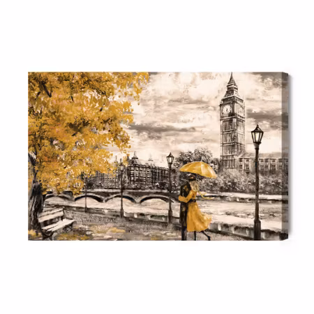 Canvastavla - Lovers Enjoying the London Skyline