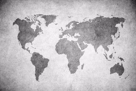 Canvastavla - World Map in Shades of Grey