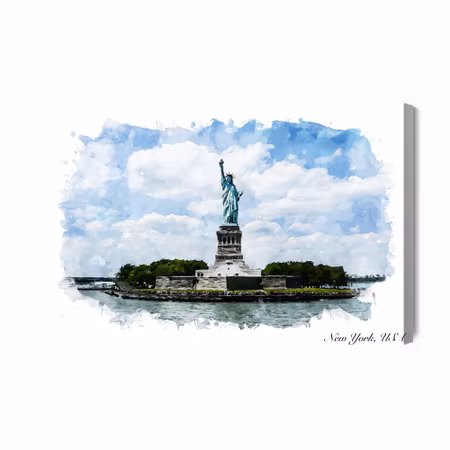 Canvastavla - Statue of Liberty Painted with