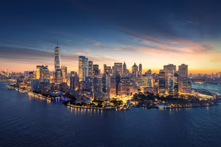 Canvastavla - Evening Panorama of New York