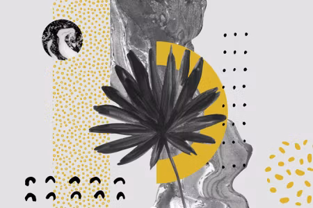 Canvastavla - Artwork with Leaves and Patterns