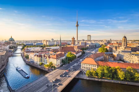 Canvastavla - Multipart the River Spree and a
