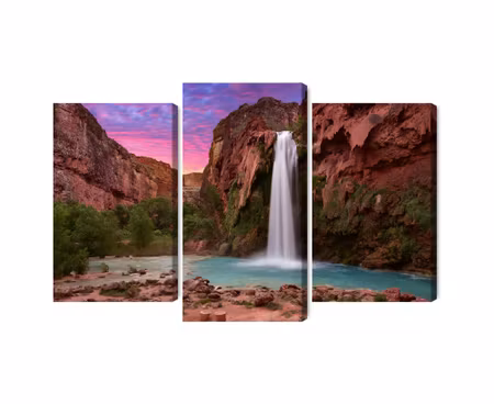 Canvastavla - Multipart Havasupai Waterfalls