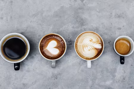 Canvastavla - Multipart Cups with Coffee