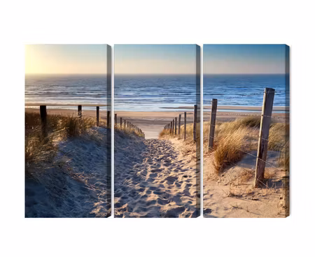 Canvastavla - Multipart North Sea Beach D