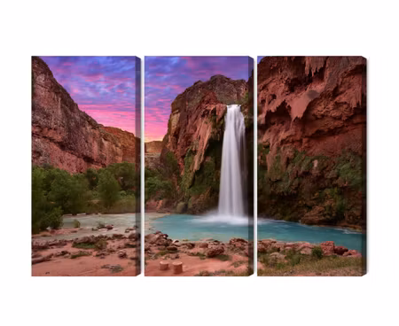 Canvastavla - Multipart Havasupai Waterfalls
