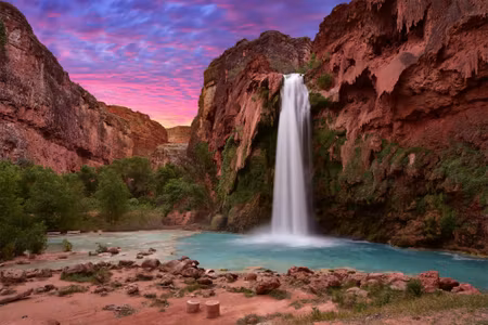 Canvastavla - Multipart Havasupai Waterfalls