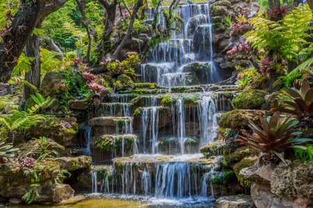 Canvastavla - Multipart Thai Waterfall
