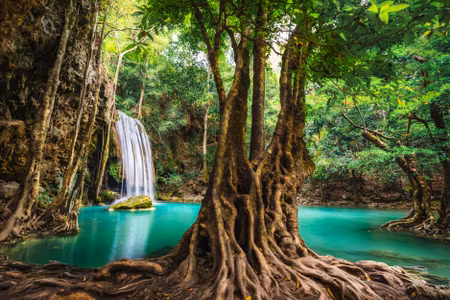 Canvastavla - Multipart Erawan Waterfalls