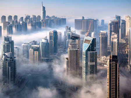 Canvastavla - Multipart Dubai City Panorama in