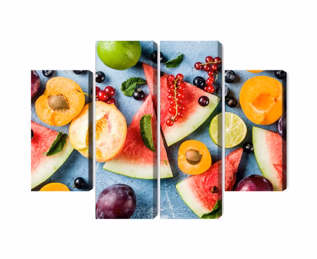 Canvastavla - Multipart Holiday Fruit