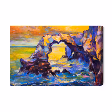 Canvastavla - Sea and Cliff
