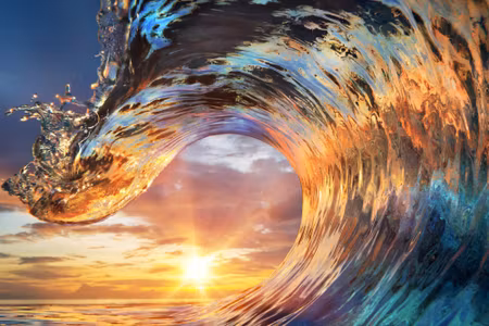 Canvastavla - Colorful Sea Wave