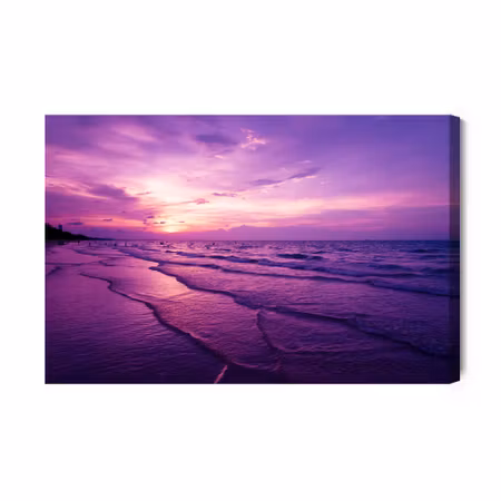 Canvastavla - Purple Sunset over the Sea