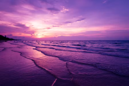 Canvastavla - Purple Sunset over the Sea