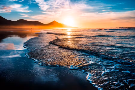 Canvastavla - Sunset and Sea