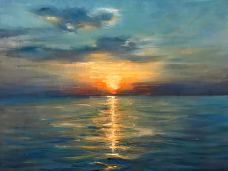 Canvastavla - Picturesque Sunset By the Sea