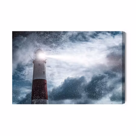 Canvastavla - Sea of Snow and Lighthouse