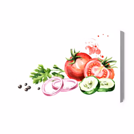 Canvastavla - Tomatoes with Herbs