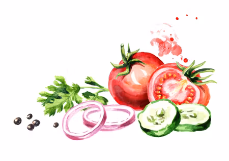 Canvastavla - Tomatoes with Herbs