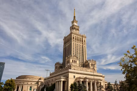 Canvastavla - Buildings in the Center of Warsaw
