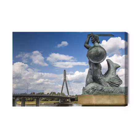 Canvastavla - Mermaid in Warsaw