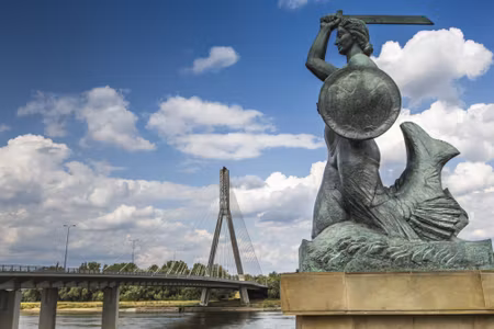 Canvastavla - Mermaid in Warsaw