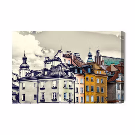 Canvastavla - Warsaw Vintage Buildings