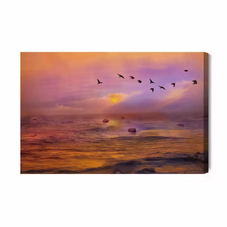 Canvastavla - Birds over the Ocean