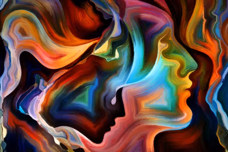 Canvastavla - Abstract Faces