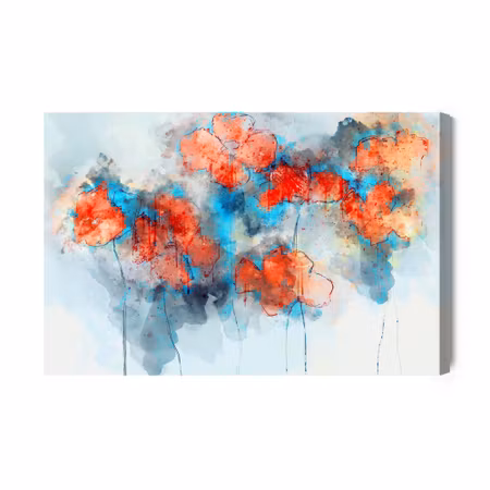 Canvastavla - Watercolor Poppies