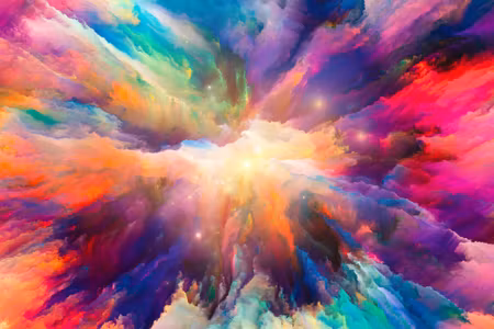 Canvastavla - An Abstract Explosion of Colors