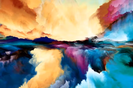 Canvastavla - Abstract Colorful Clouds