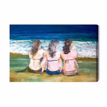 Canvastavla - Three Women At the Seaside