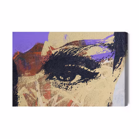 Canvastavla - An Abstract Painting of a Face