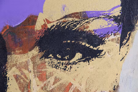 Canvastavla - An Abstract Painting of a Face