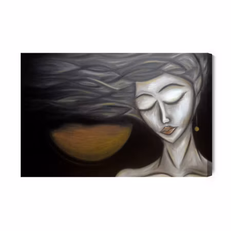 Canvastavla - A Female Portrait in an Abstract