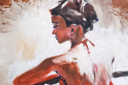 Canvastavla - Pensive Woman