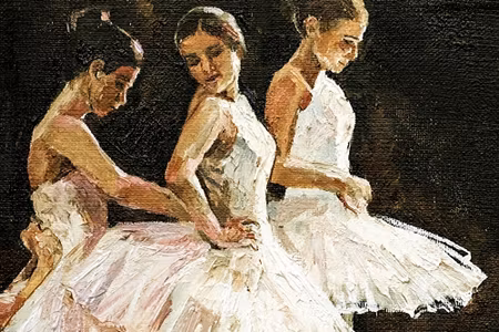 Canvastavla - Three Ballerinas