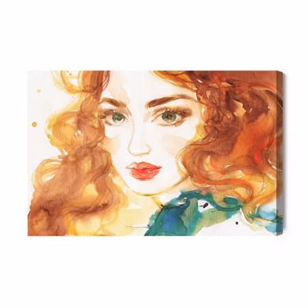 Canvastavla - Portrait of a Red-haired Woman